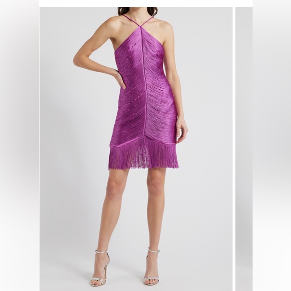 Saylor Vianne Fringe Cocktail Dress - Picture 1 of 5